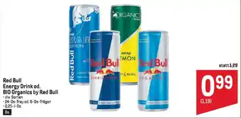 Metro Red Bull Energy Drink od. BIO Organics by Red Bull 0.25L Angebot