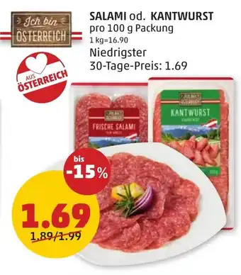 PENNY SALAMI od. KANTWURST Angebot