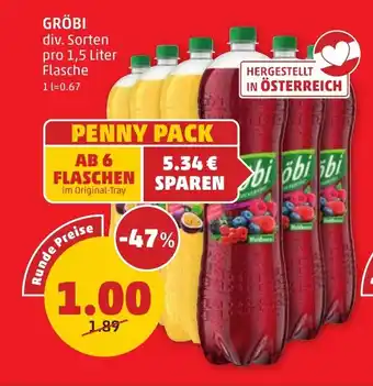 PENNY GRÖBI div. Sorten pro 1.5 Liter Angebot