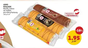 PENNY JOMO ROULADE Marille, Kakao od. Kaffee pro 400 g Angebot