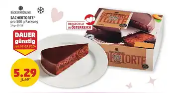 PENNY BÄCKERKRÖNUNG SACHERTORTE 500 g Angebot