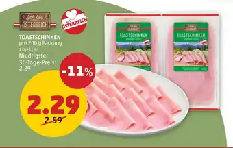 PENNY ÖSTERREICH TOASTSCHINKEN 200 g Angebot