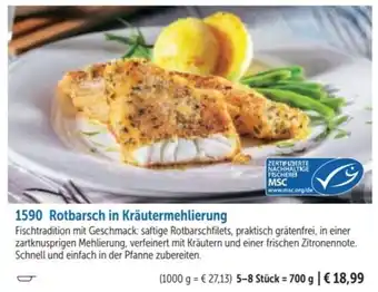 Bofrost 1590 Rotbarsch in Kräutermehlierung Angebot