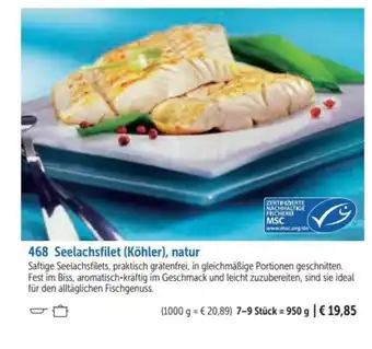 Bofrost 468 Seelachsfilet (Köhler), natur Angebot