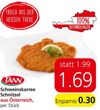 Eurospar Schweinskarree Schnitzel Angebot