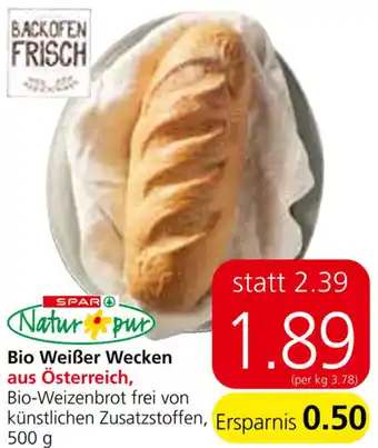 Eurospar Bio Weißer Wecken 500g Angebot