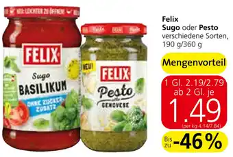 Eurospar Felix Sugo Oder Pesto Angebot