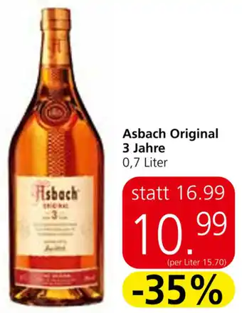 Eurospar Asbach Original 3 Jahre 0,7 Liter Angebot