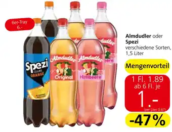Eurospar Almdudler Oder Spezi 1,5 Liter Angebot