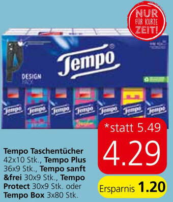 Eurospar Tempo Taschentücher Angebot