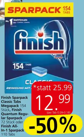Eurospar Finish Sparpack Classic Tabs Megapack Angebot