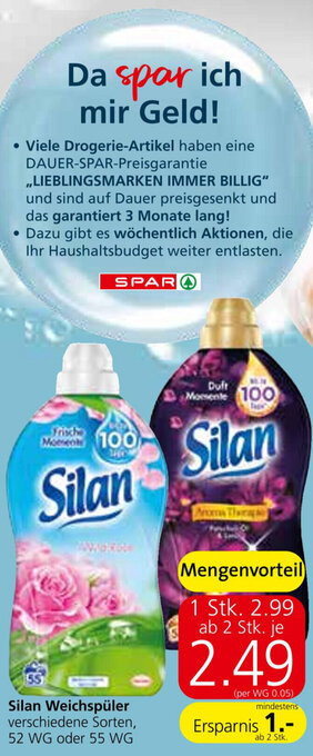 Eurospar Silan Weichspüler Angebot