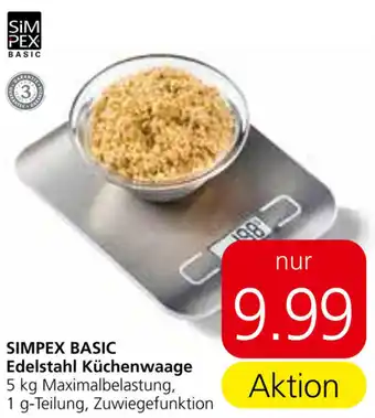Simplex Basic Edelstahl Küchenwaage