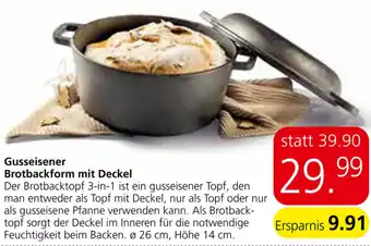 Eurospar Gusseisener Brotbackform Mit Deckel Angebot