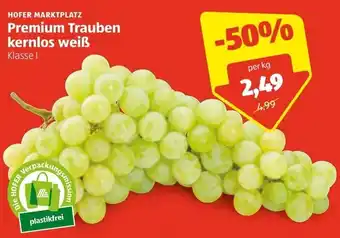 Hofer Premium Trauben Kernlos Weiß Angebot