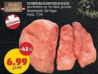 PENNY SCHWEINSSCHNITZELFLEISCH Angebot