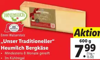 Lidl Unser Traditioneller Heumilch Bergkäse Angebot