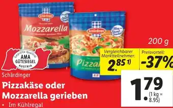 Lidl Pizzakäse oder Mozzarella gerieben Angebot