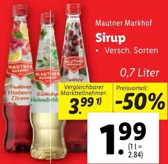 Lidl Sirup Angebot