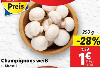 Lidl Champignons weiß Angebot