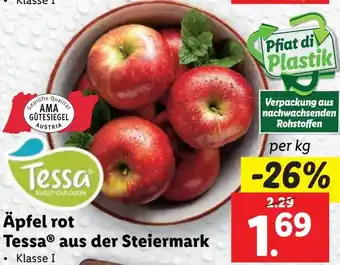 Lidl Äpfel rot Tessa aus der Steiermark Angebot