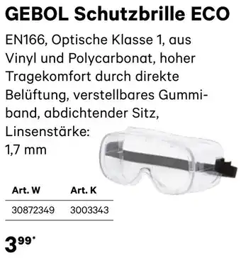 BayWa GEBOL Schutzbrille ECO Angebot