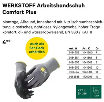 BayWa WERKSTOFF Arbeitshandschuh Comfort Plus Angebot