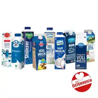 PENNY Österreichische Vollmilch aus Ihrer Region div. Sorten Penny 1 Liter 1 Packung Angebot