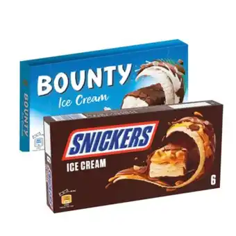 PENNY Snickers od. Bounty Ice Cream Penny 1 Packung Angebot