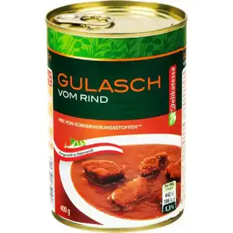 PENNY DELIKATESSA Gulasch vom Rind Penny 400 Gramm 1 Dose Angebot