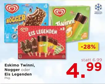 Unimarkt Eskimo Twinni, Nogger oder Eis Legenden Angebot