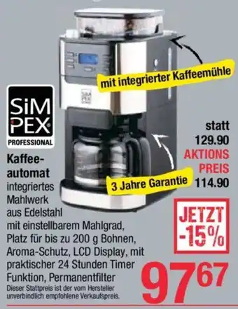 Maximarkt Kaffee- automat Angebot