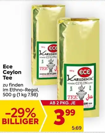 Billa Ece Ceylon Tee 500g Angebot