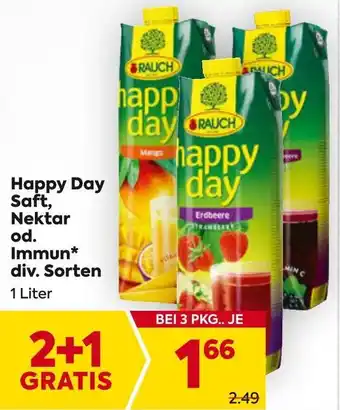 Billa Happy Day Saft, Nektar od. Immun div. Sorten 1L Angebot