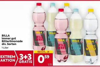 Billa immer gut Bitterlimonade div. Sorten 1L Angebot