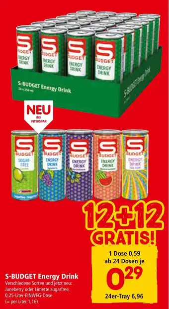 Interspar Energy Drink 0.25L Angebot