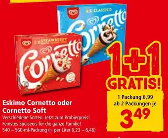 Interspar Eskimo Cornetto oder Cornetto Soft 540-560ml Angebot