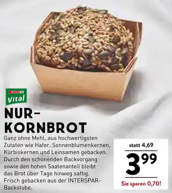 Interspar NUR- KORNBROT Angebot