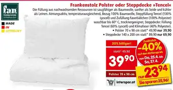 Interspar Frankenstolz Polster oder Steppdecke Tencel Angebot