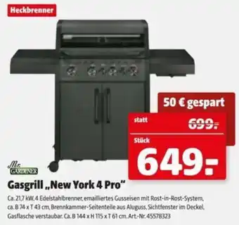 Hagebau Gasgrill New York 4 Pro Angebot