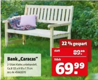 Hagebau Bank Caracas Angebot