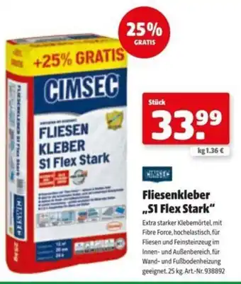 Hagebau Fliesenkleber S1 Flex Stark Angebot