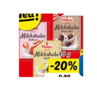 Lidl Haas Milchshake versch. Sorten Lidl Plus Vorteilspreis 40 Gramm 1 Packung Angebot