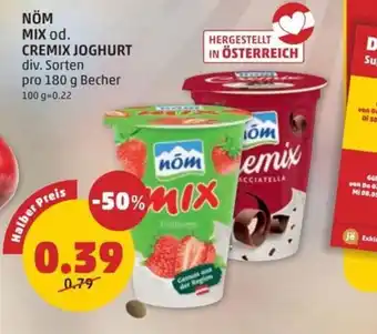 PENNY NÖM MIX od. CREMIX JOGHURT 180 g Angebot