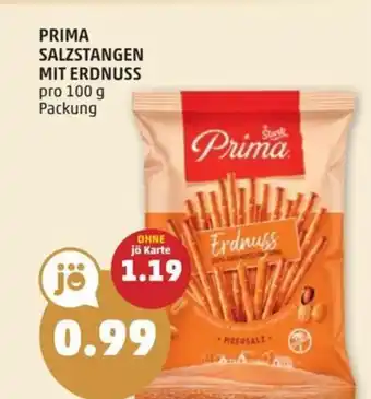 PENNY PRIMA SALZSTANGEN MIT ERDNUSS 100 g Angebot