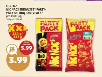 PENNY LORENZ NIC NACS ERDNÜSSE PARTY- PACK od. BBQ PARTYPACK Angebot