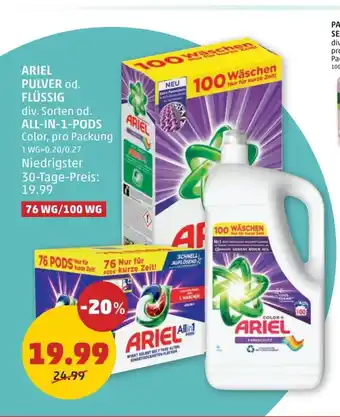 PENNY ARIEL PULVER od. FLÜSSIG ALL-IN-1-PODS Angebot