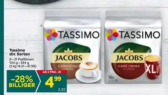 Billa Tassimo div. Sorten Angebot