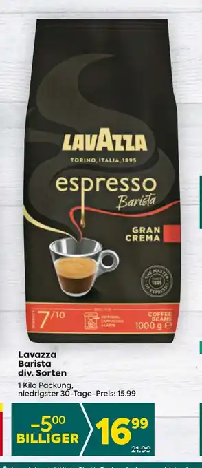 Billa Lavazza Barista div. Sorten Angebot