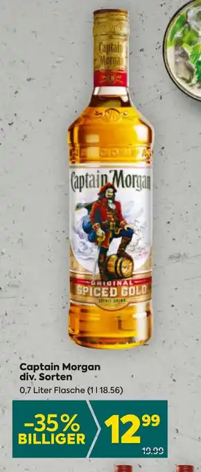 Billa Captain Morgan div. Sorten Angebot